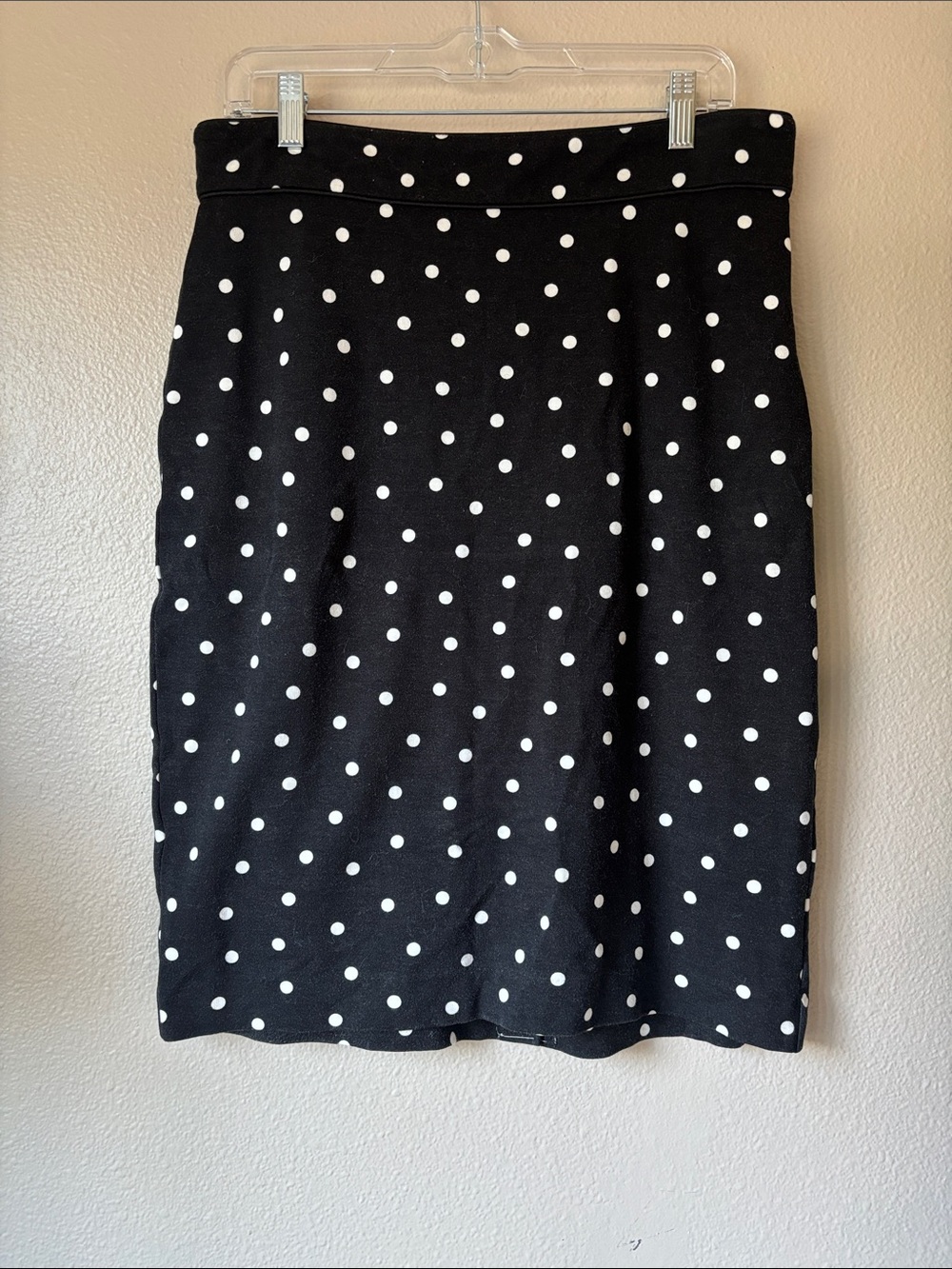 Ann Taylor Factory Black and White Polka Dot Pencil Skirt